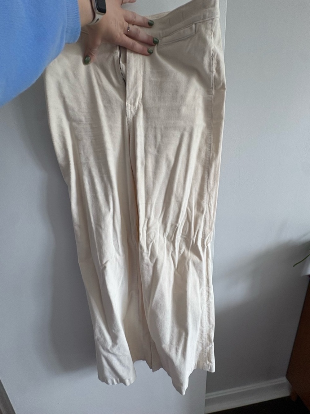 Madewell Cream Wide-Leg Trousers - Picture 3 of 3